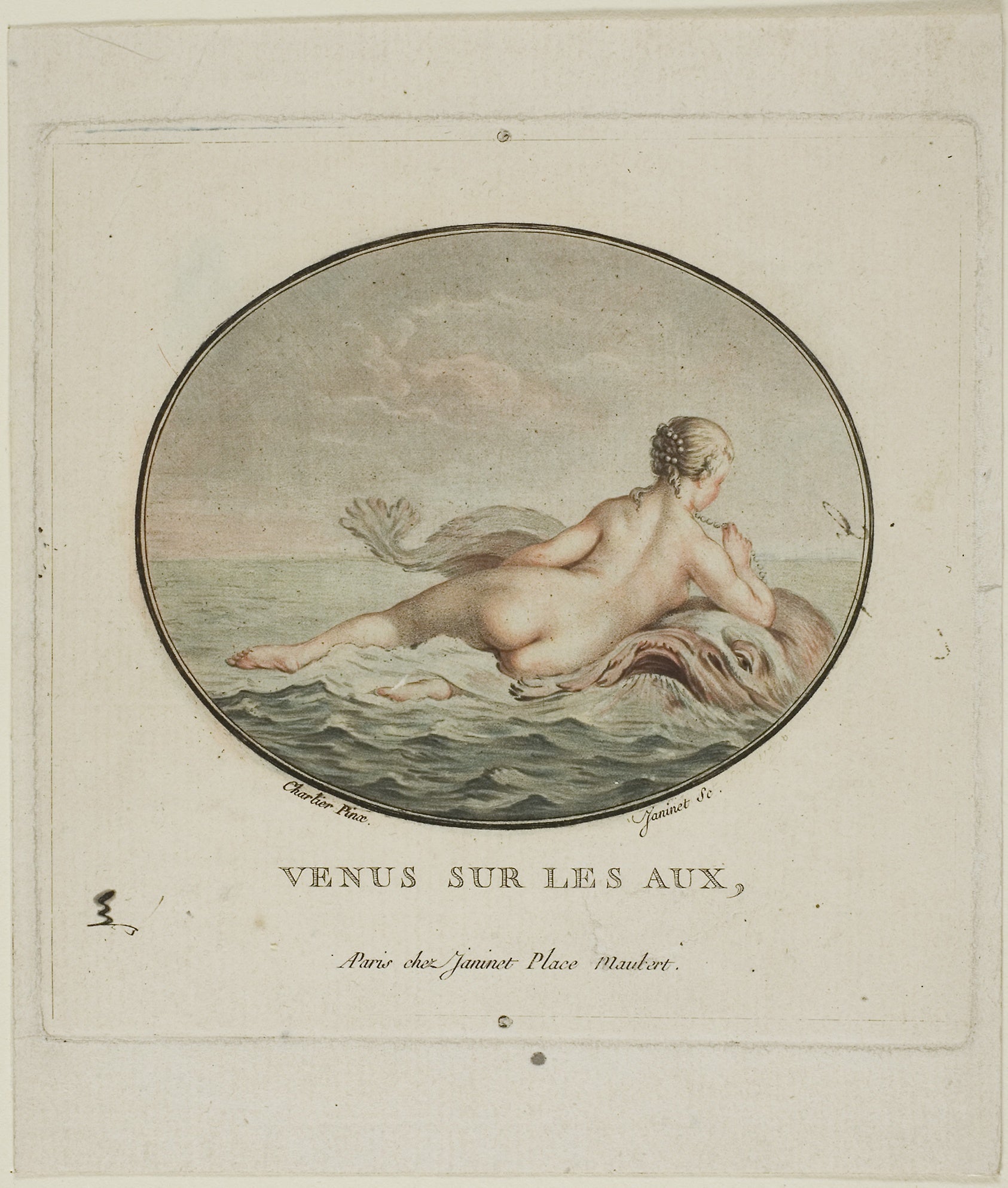 Venus Sur Les Aux: Jean Francois Janinet,16x12"(A3) Poster