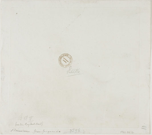 A Shepherd and Bull Crossing a River: Jean Jacques de Boissieu (French, 1736-1810),16x12"(A3) Poster