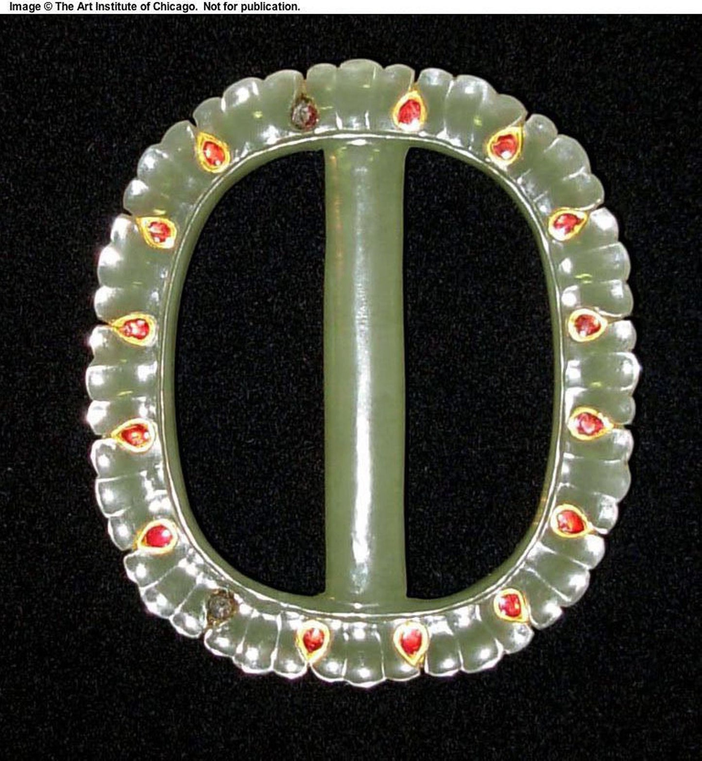 Buckle with Incised Petal Pattern -  India,  Poster Print Wall Art