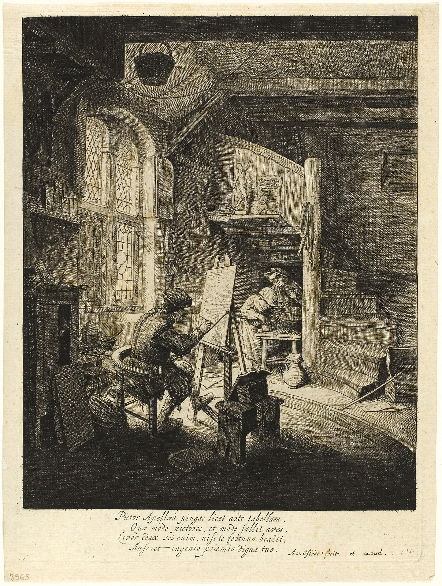The Painter -  Adriaen van Ostade,  Poster Print Wall Art