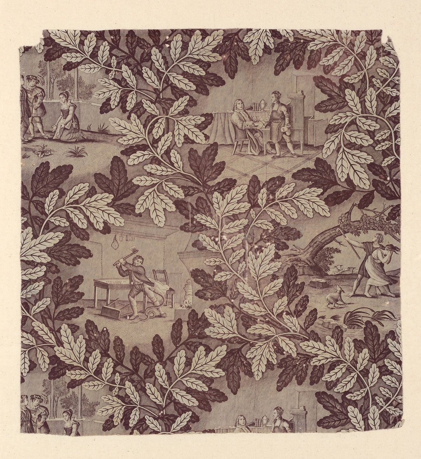 Fables of La Fontaine (Furnishing Fabric) -  Designed -  Alexandre Buquet (French, 1802–1865) after Jean Michel Moreau, the Younger (French, 1741–1814),  Poster Print Wall Art