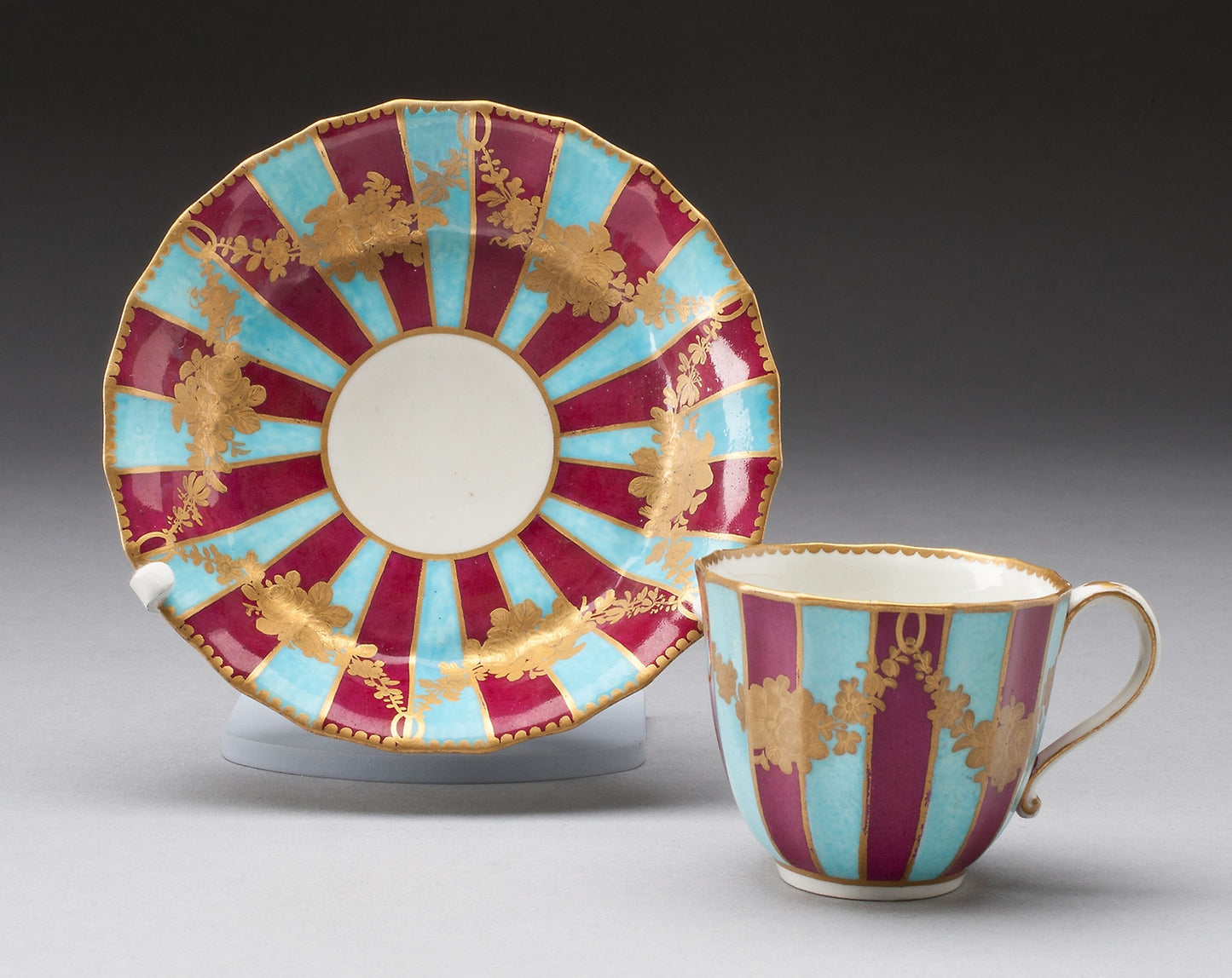 Cup and Saucer -  Worcester Porcelain Factory,  Poster Print Wall Art