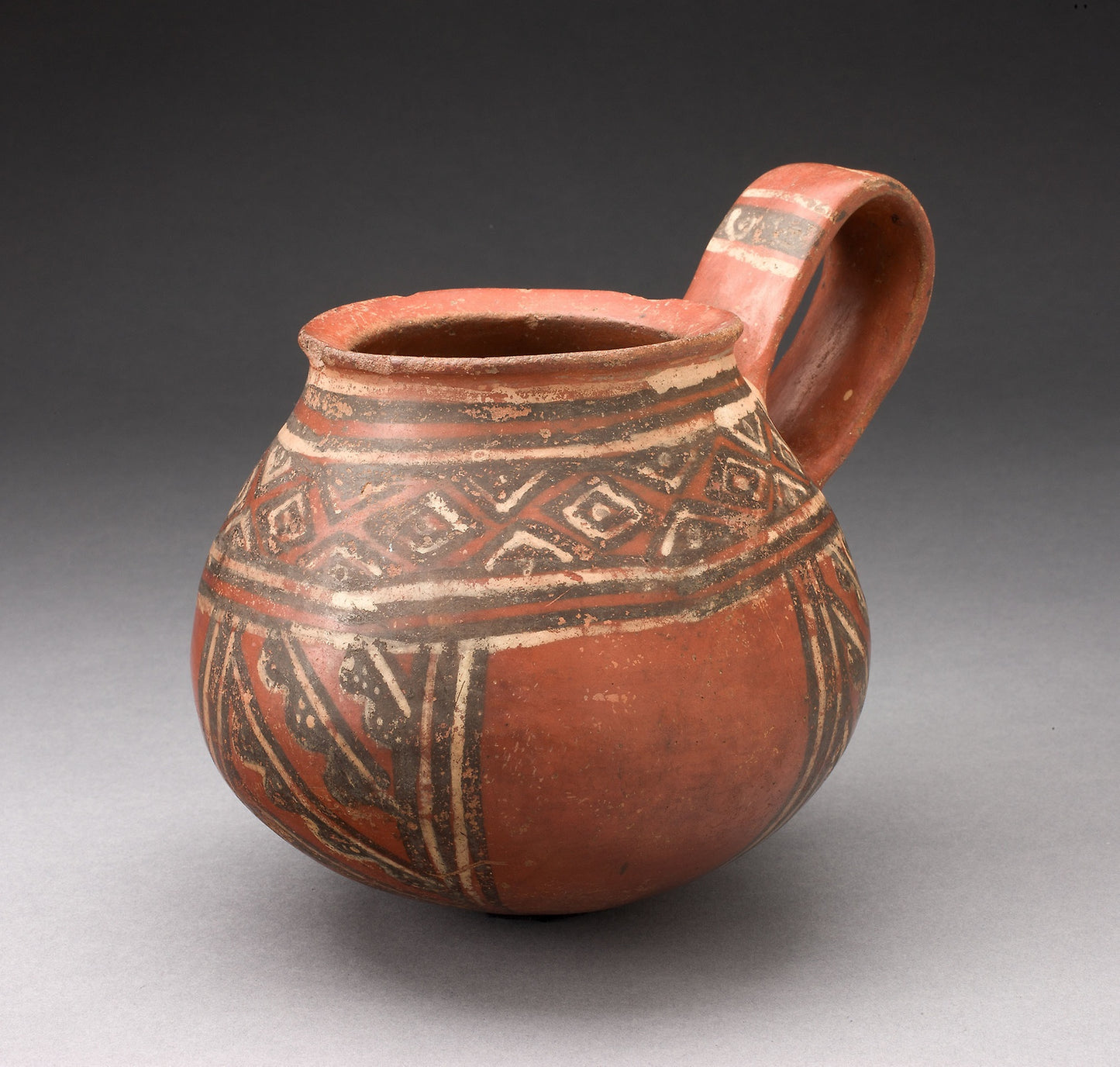 Miniature Single-Handled Jar with Textile-like Pattern -  Inca,  Poster Print Wall Art