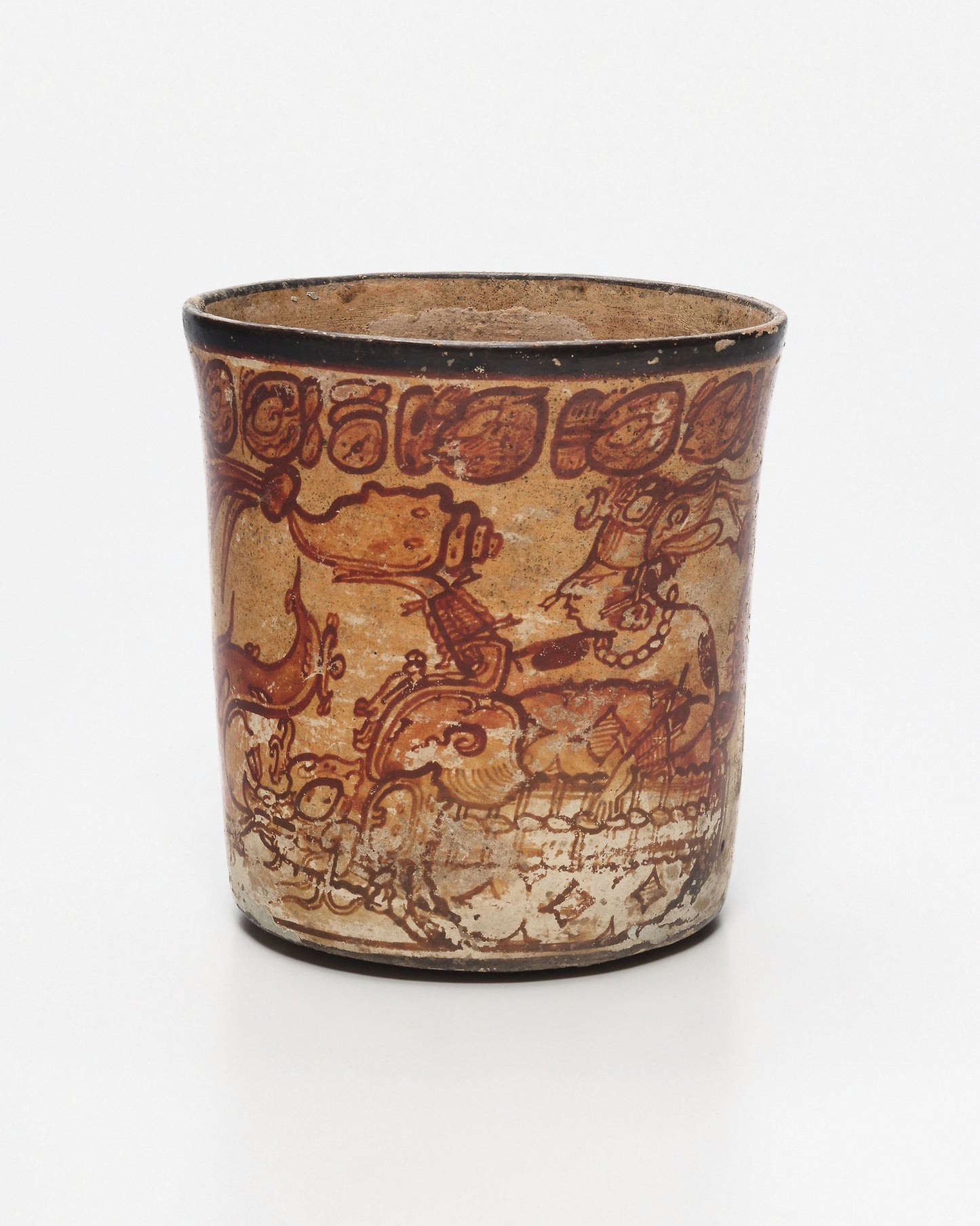Vessel Depicting a Mythological Scene -  Maya, Codex Style,  Poster Print Wall Art