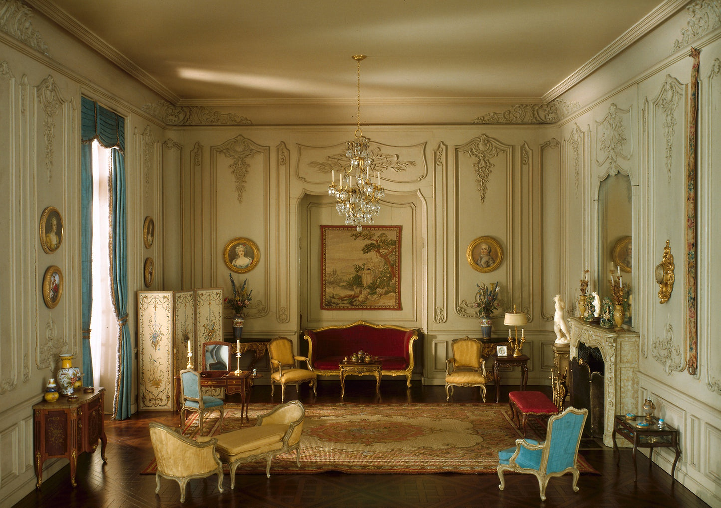 E-21 -  French Boudoir of the Louis XV Period, 1740-60 -  Mrs. James Ward Thorne,  Poster Print Wall Art