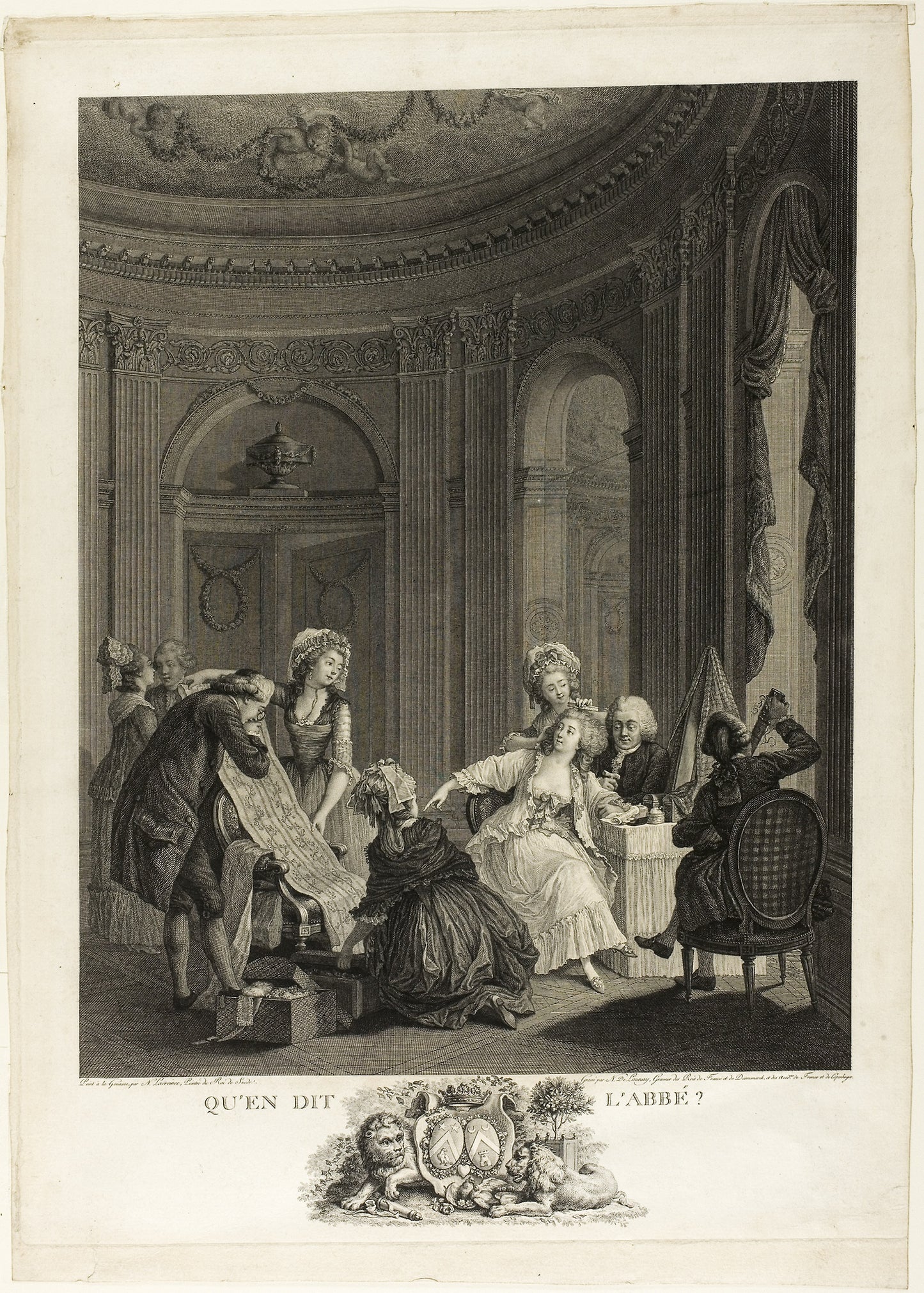 What Does the Abbot Say About It -  Nicolas Delaunay (French, 1739-1792),  Poster Print Wall Art