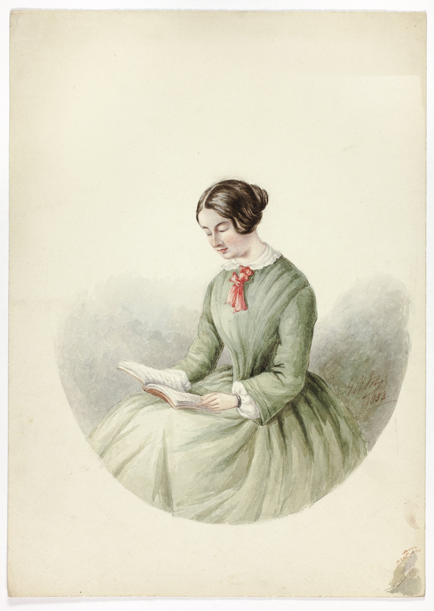 Portrait of Woman Reading -  Elizabeth Murray,  Poster Print Wall Art