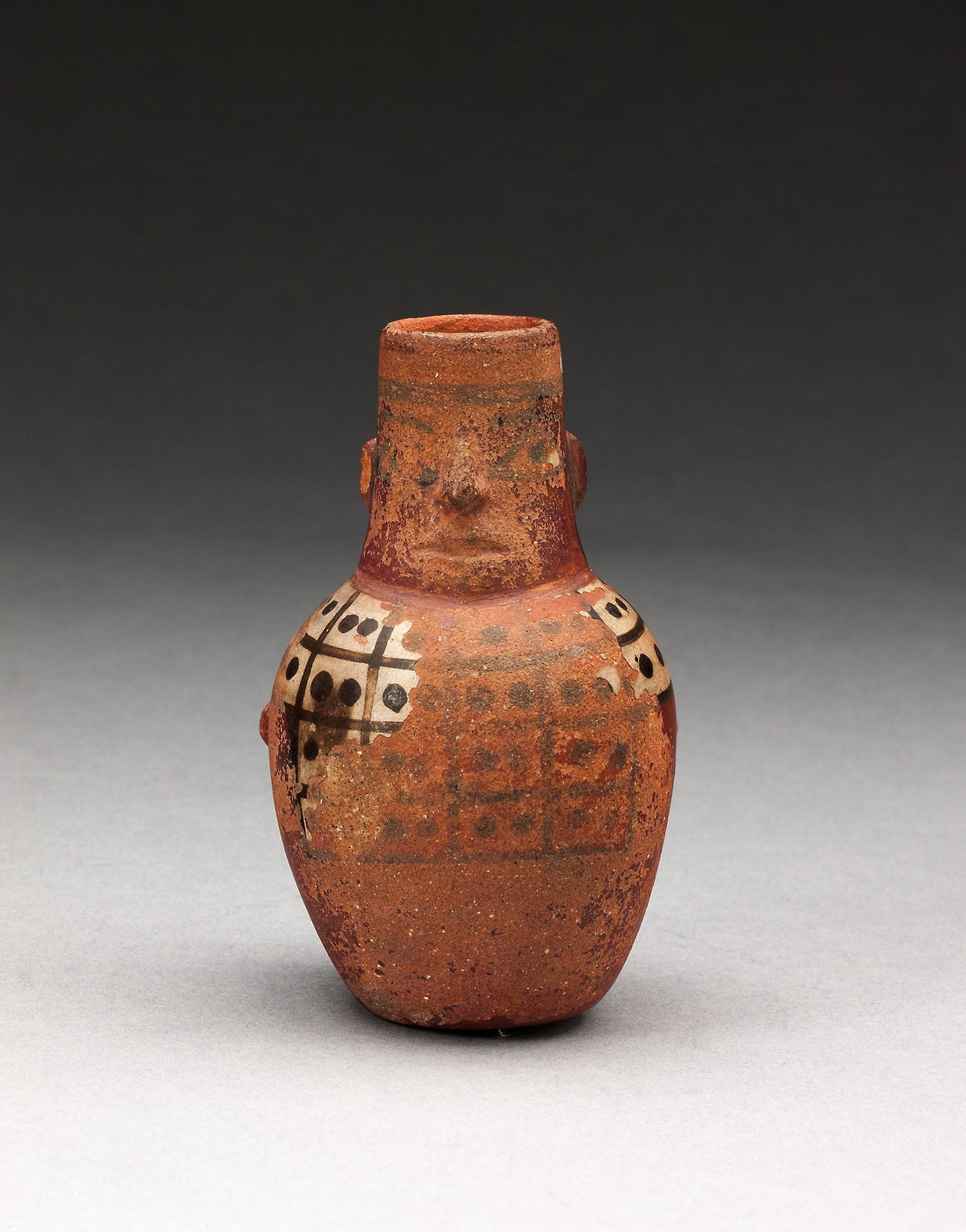 Miniature Jar in the Form of a Figure Wearing a Tunic -  Tiwanaku-Wari,  Poster Print Wall Art
