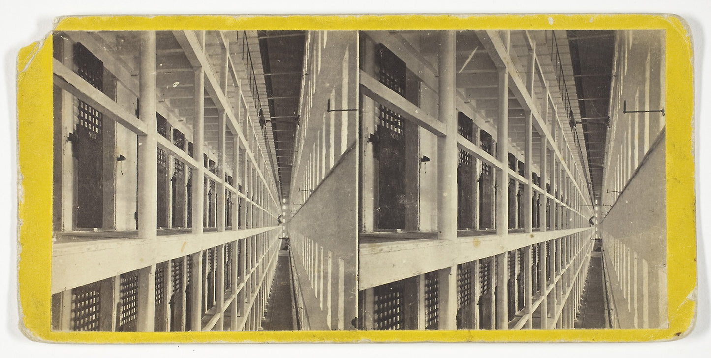 Interior View of the Main Hall of Prison, East Side, which is 6 Stories High, and Contains 600 Cells -  Anthony & Company,  Poster Print Wall Art