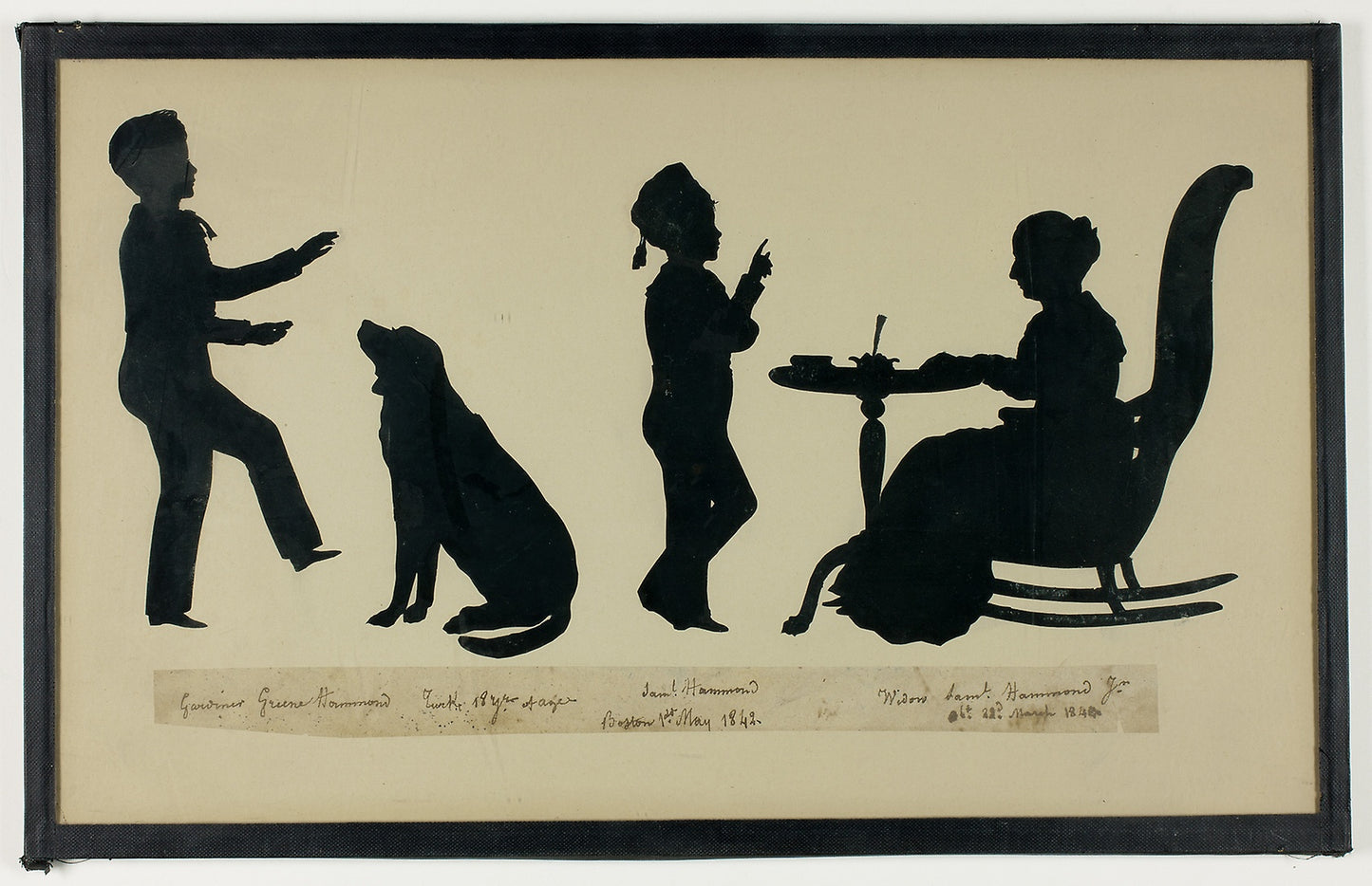Silhouette of Hammond Family -  Auguste Edouart,  Poster Print Wall Art