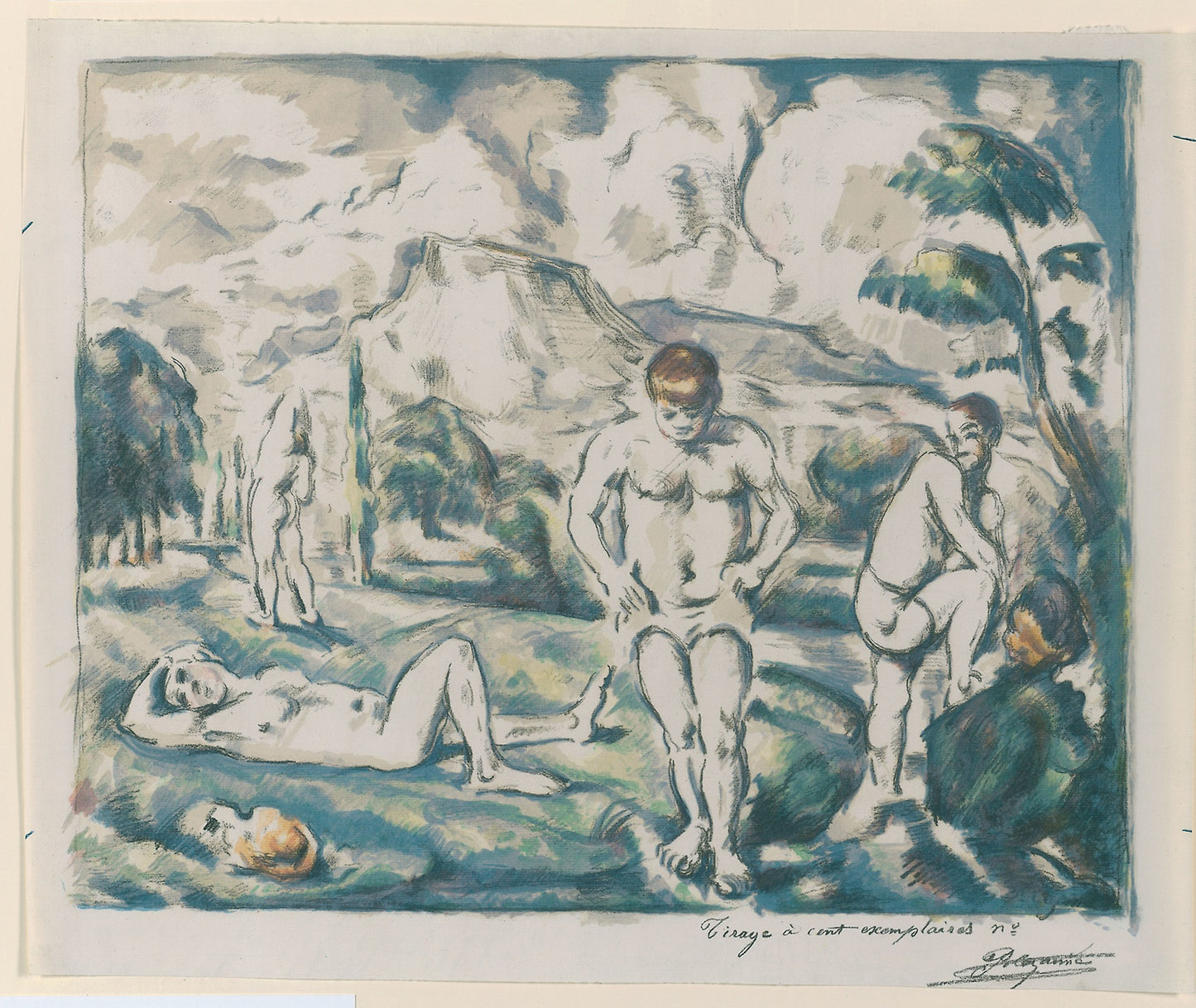 Bathers: Paul Cézanne,16x12"(A3) Poster