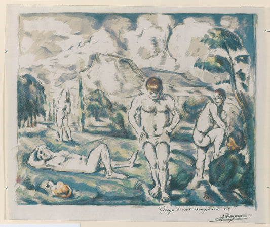 Bathers: Paul Cézanne,16x12"(A3) Poster