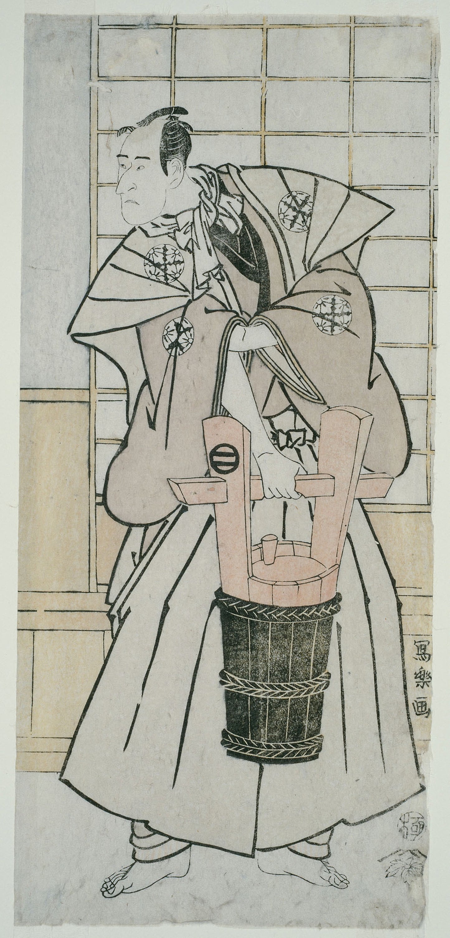 The Actoe Ichikawa Komazo llI as Nitta Yoshisada, Actually Oyamada Taro Takaie (Sandai-me Ichikawa Komazo no Nitta Yoshisada, jitsuwa Oyamada Taro Takaie) -  (Kansei 6),  Poster Print Wall Art