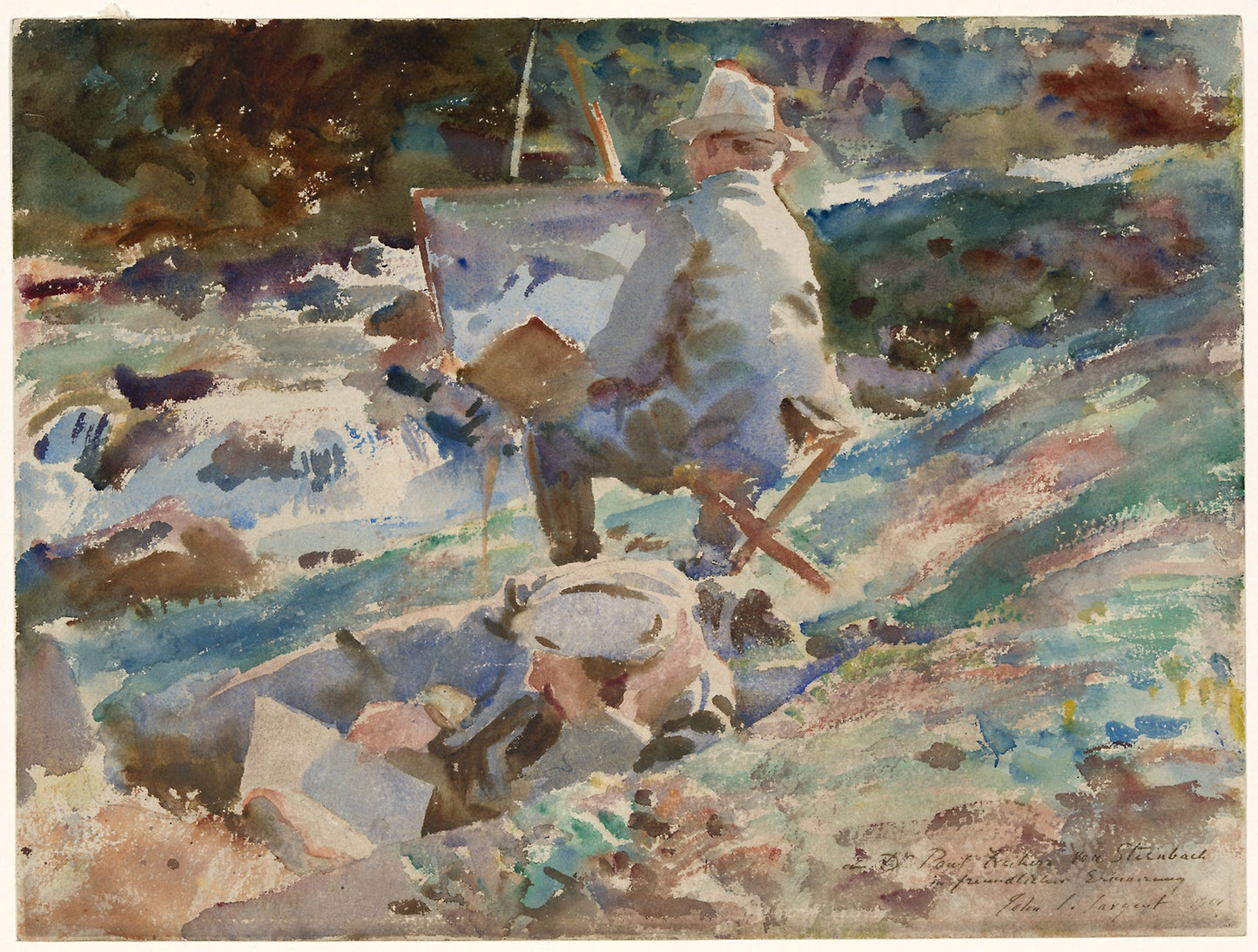 An Artist at His Easel -  John Singer Sargent,  Poster Print Wall Art
