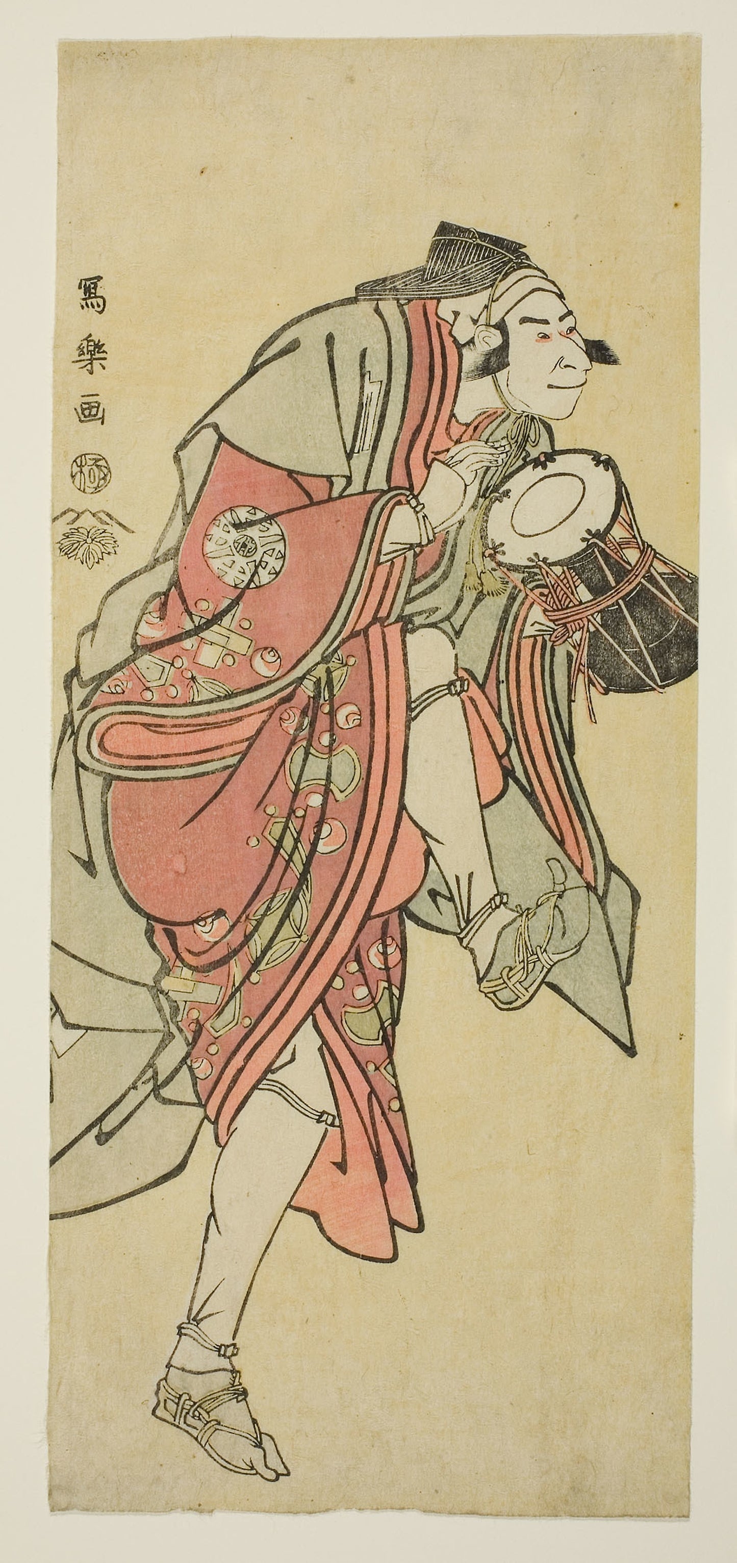 Nakamura Nakazo II in the Role of Aramaki Mimishiro Kanetora Disguised as Saiwaka -  Toshusai Sharaku ??? ??,  Poster Print Wall Art