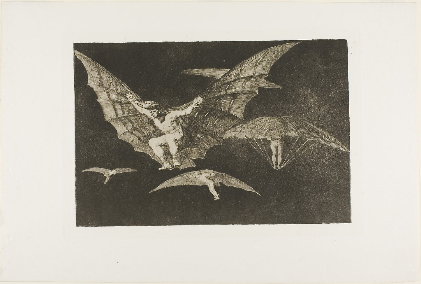 A Way of Flying, from Disparates, published as plate 13 in Los Proverbios (Proverbs) -  Francisco José de Goya y Lucientes (Spanish, 1746-1828),  Poster Print Wall Art