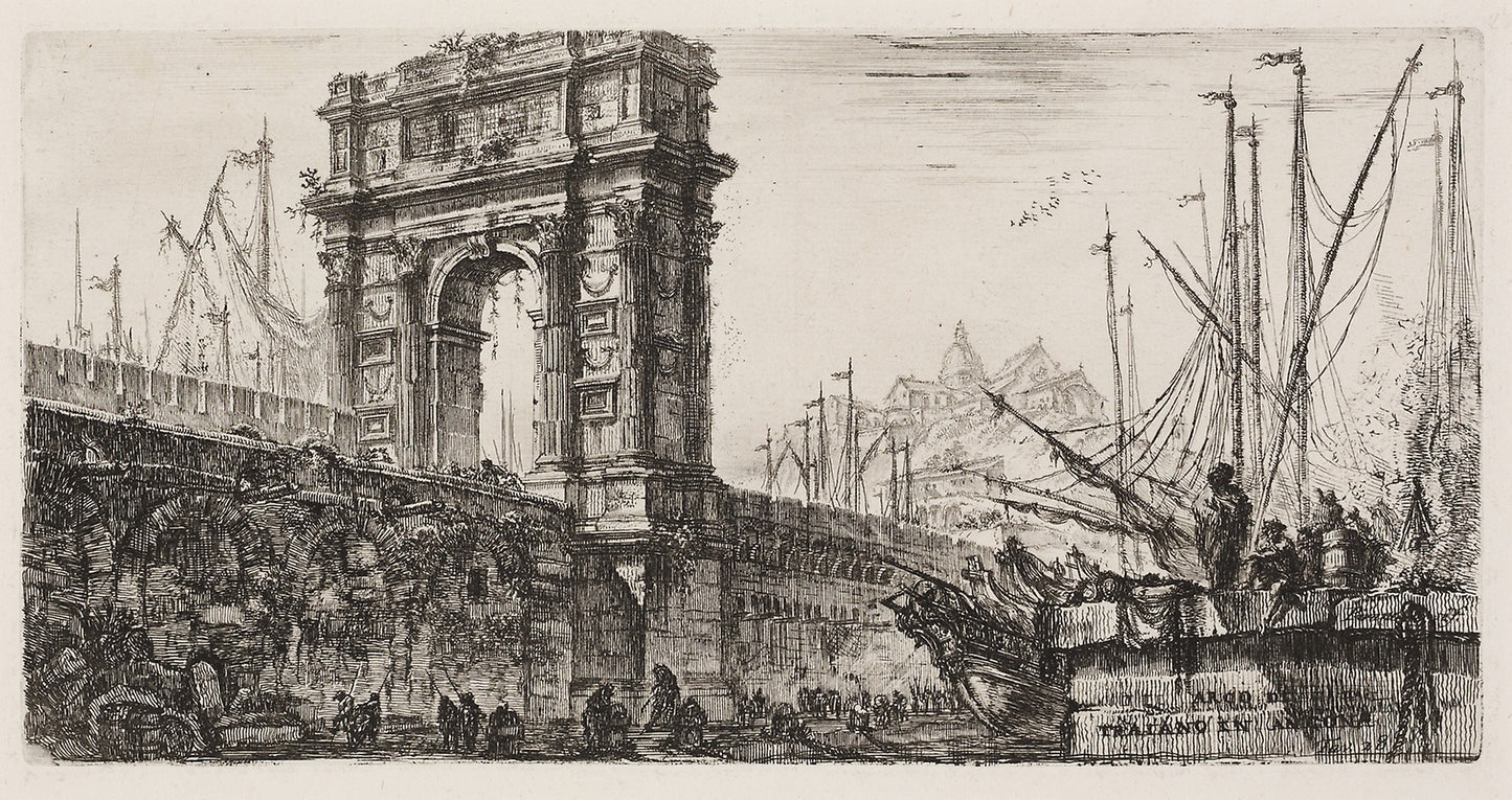 Arch of Trajan in Ancona, plate 28 from Some Views of Triumphal Arches and other monuments -  Giovanni Battista Piranesi,  Poster Print Wall Art