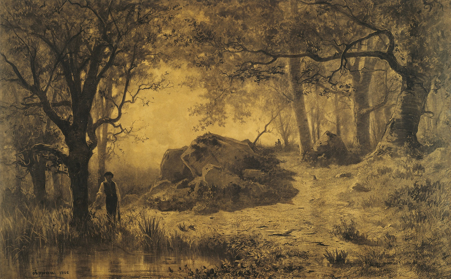 Pond at the Edge of the Wood: Adolphe Appian, Poster Print Wall Art