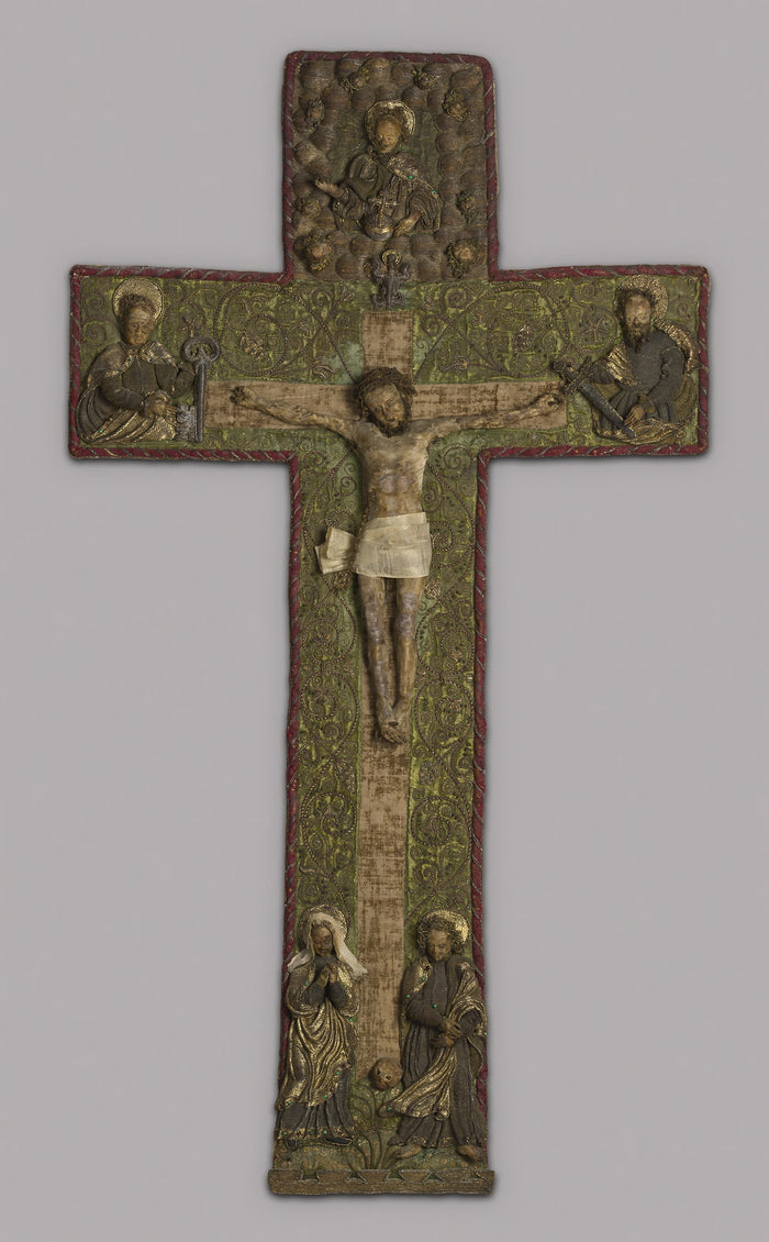 Orphrey Cross (Needlework): Southern Germany,16x12