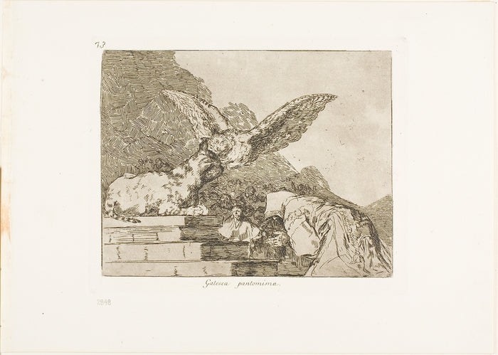 Feline pantomime, plate 73 from The Disasters of War: Francisco José de Goya y Lucientes,16x12