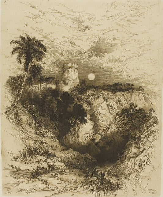 A Tower of Cortez - Mexico: Thomas Moran,16x12"(A3) Poster