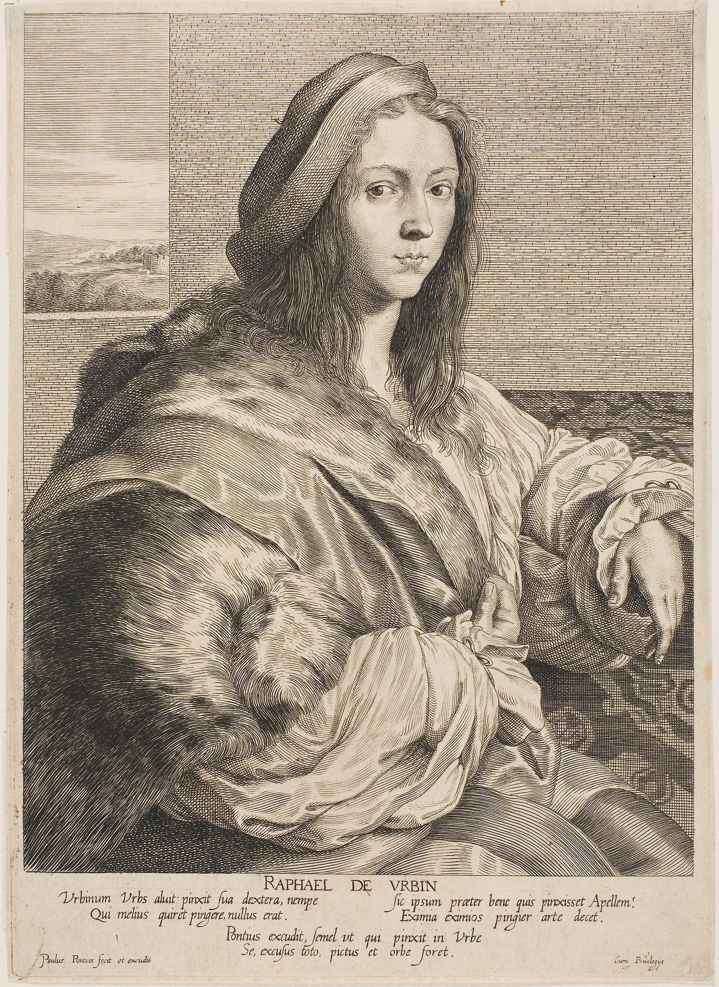 Portrait of Raphael -  Paul Pontius,  Poster Print Wall Art