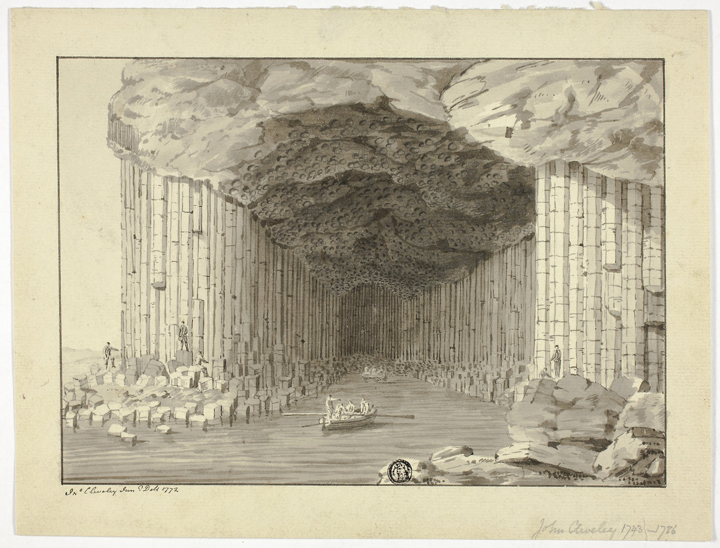 Fingal's Cave -  John Clevely, II,  Poster Print Wall Art