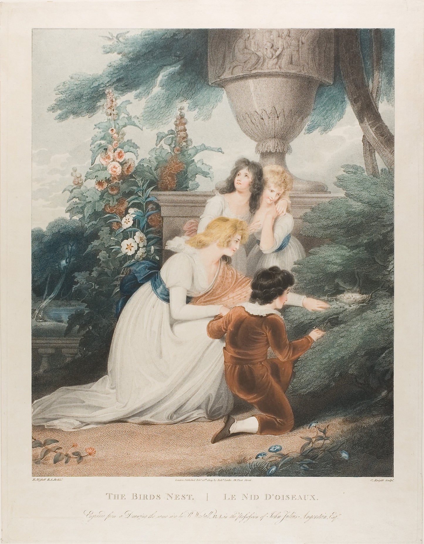 The Bird's Nest -  Charles Knight (English, 1743-c. 1826),  Poster Print Wall Art