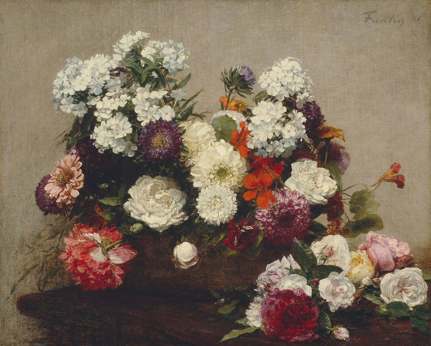 Still Life with Flowers -  Henri Fantin-Latour,  Poster Print Wall Art