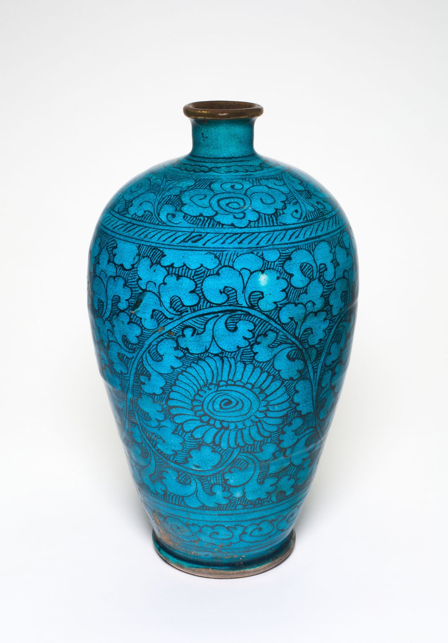 Vase with Flowers and Vines -  China,  Poster Print Wall Art