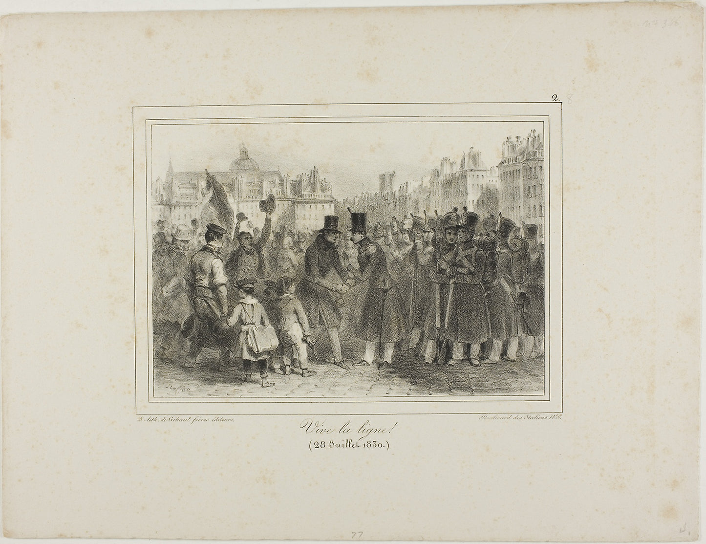 Long Life to the Troops! -  Denis Auguste Marie Raffet (French, 1804-1860),  Poster Print Wall Art