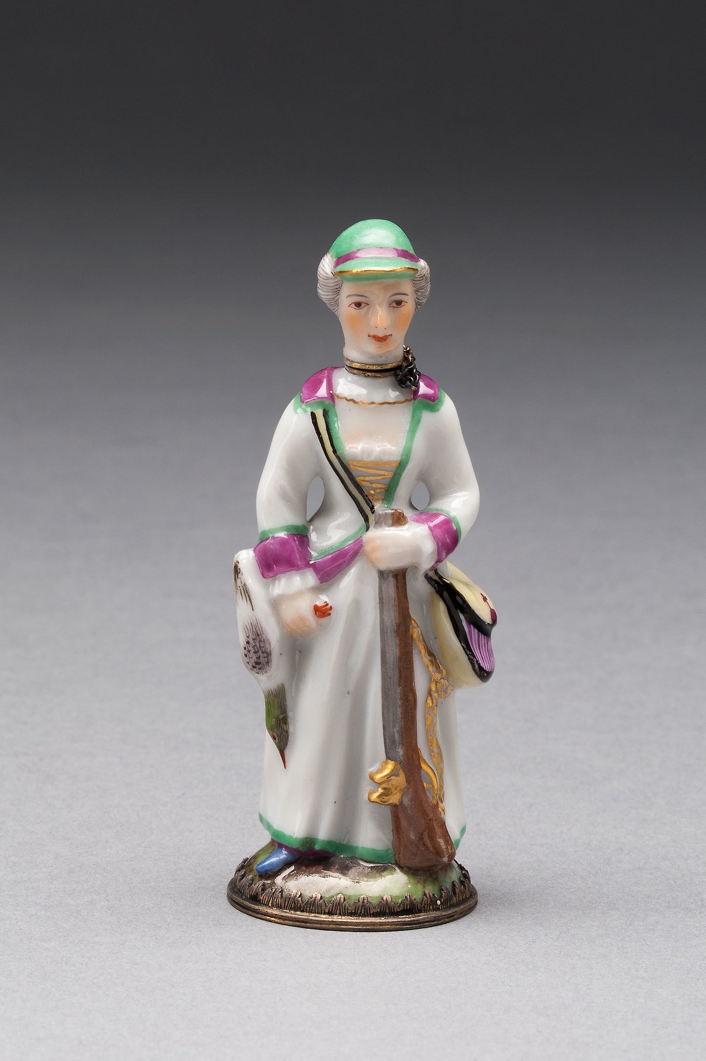 Scent Bottle -  Huntswoman -  Ludwigsburg Porcelain Factory,  Poster Print Wall Art