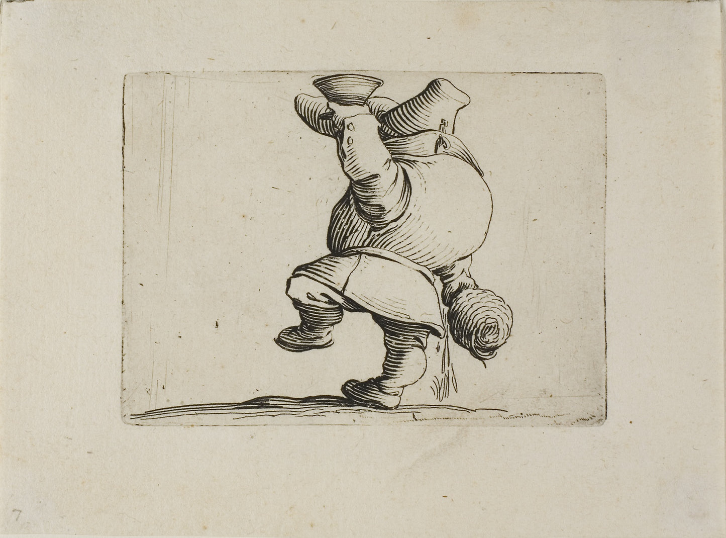 The Drinker Seen from the Back, from Varie Figure Gobbi -  Jacques Callot,  Poster Print Wall Art