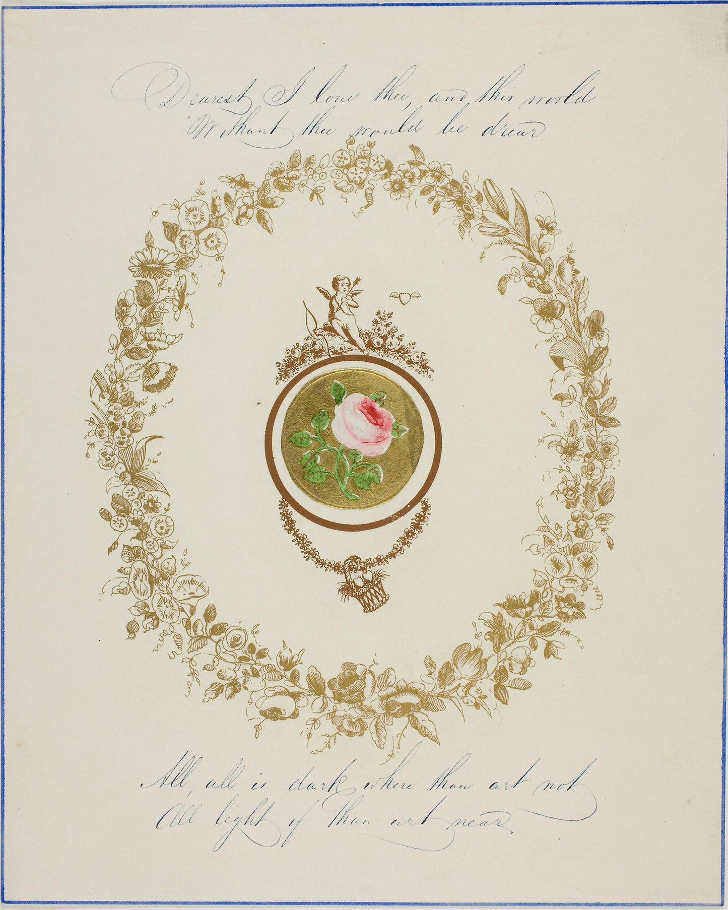 Dearest, I Love Thee (valentine) -  Unknown Artist,  Poster Print Wall Art