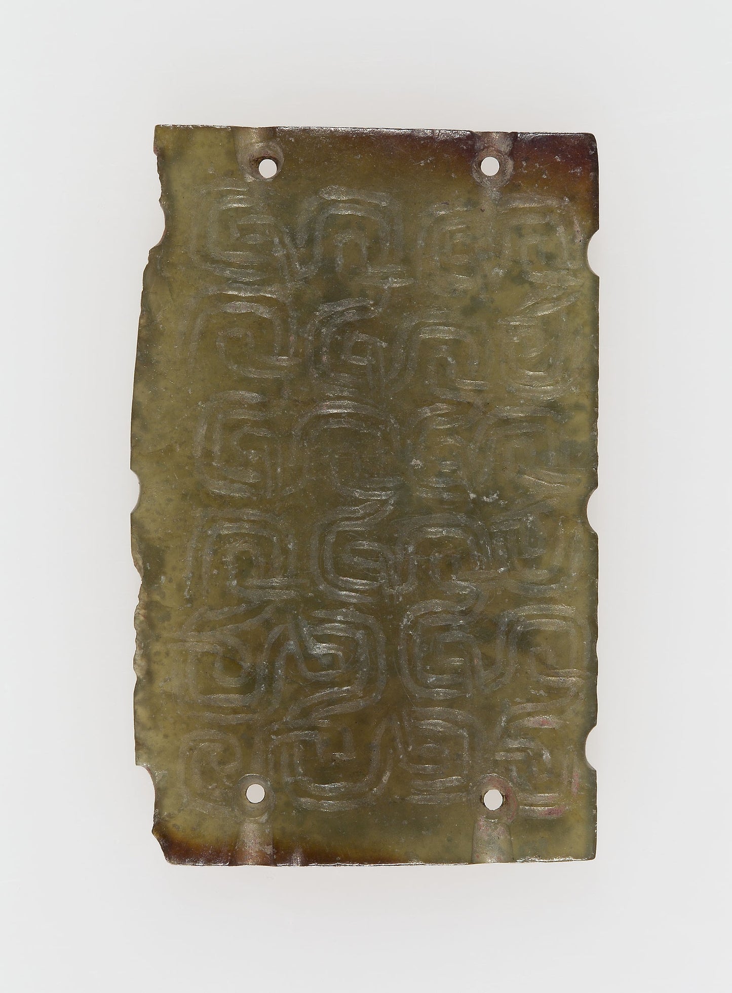 Plaque with Interlinked Scrolls -  China,  Poster Print Wall Art