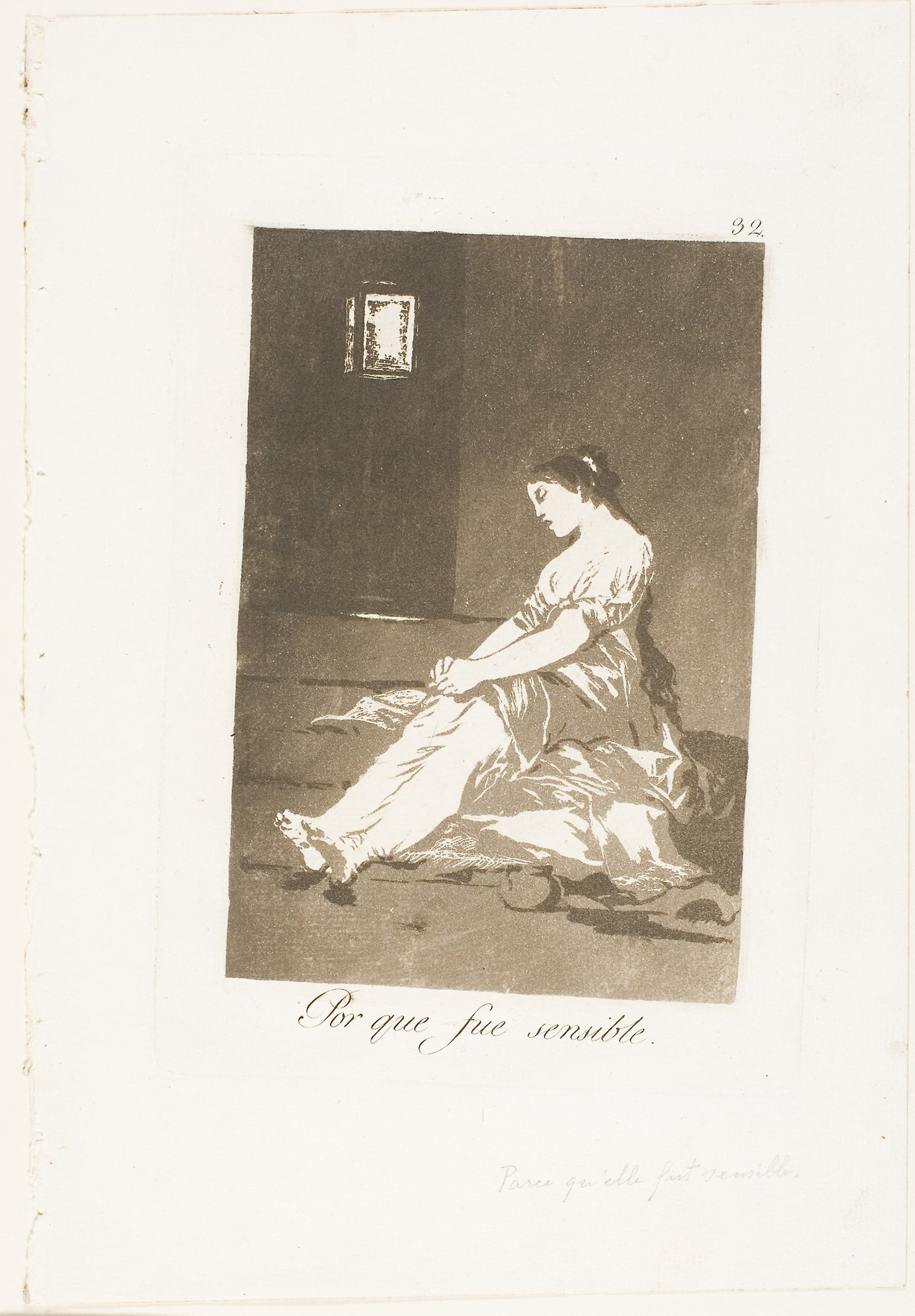 Because She Was Susceptible, plate 32 from Los Caprichos -  Francisco José de Goya y Lucientes,  Poster Print Wall Art