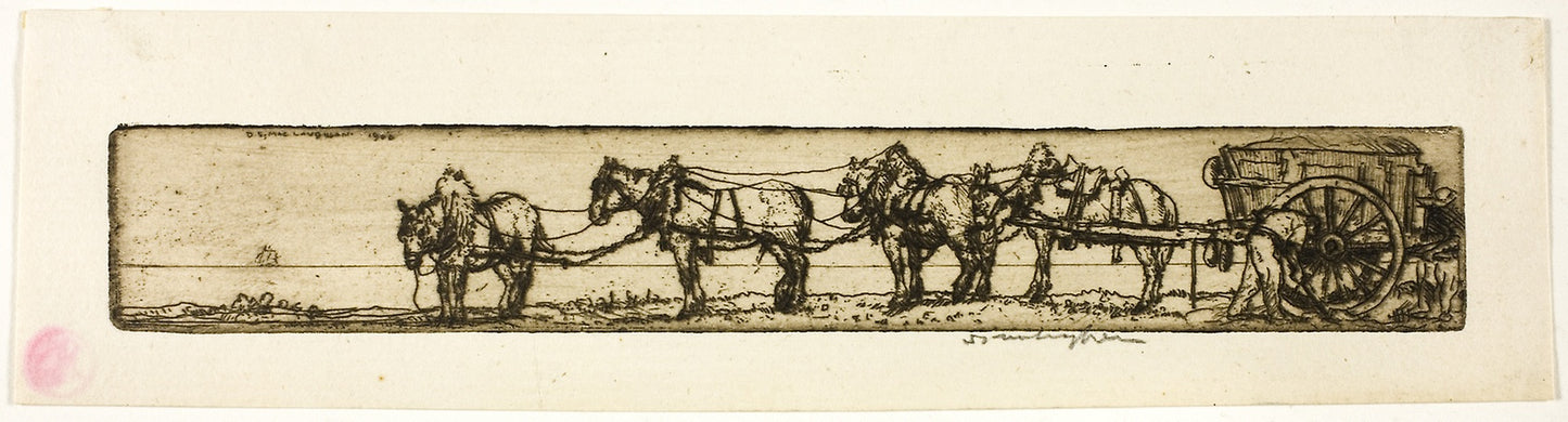 Draught Horses -  Donald Shaw MacLaughlan,  Poster Print Wall Art
