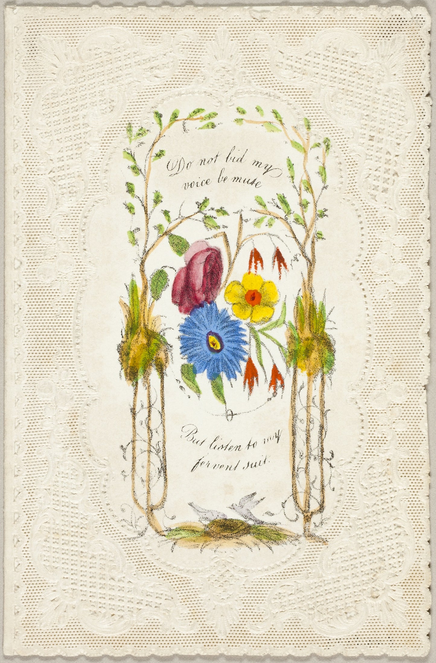 Do Not Bid My Voice Be Mute (valentine) -  George Meek,  Poster Print Wall Art