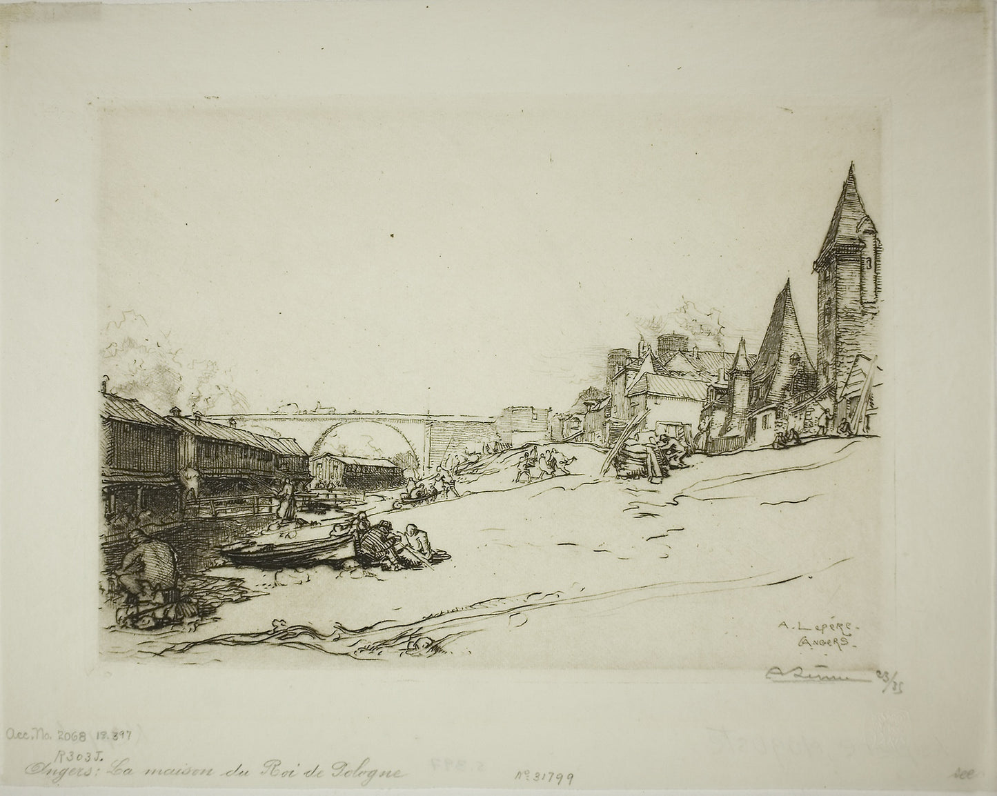 Angers -  The House of the King of Poland -  Louis Auguste Lepère,  Poster Print Wall Art