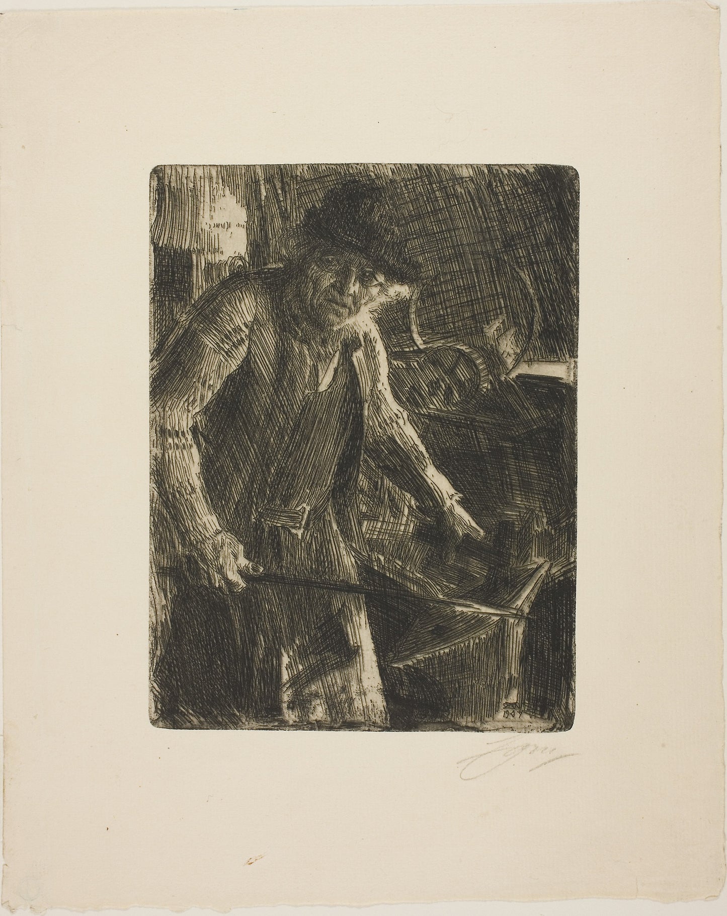 The Master-Smith -  Anders Zorn,  Poster Print Wall Art