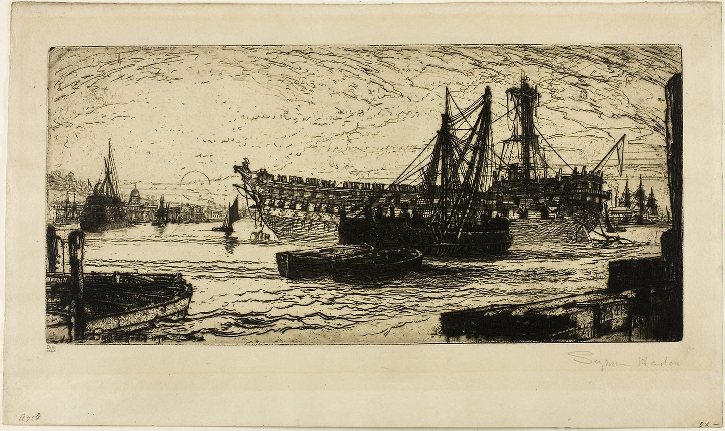 Breaking Up of the Agamemnon, No. 1 -  Francis Seymour Haden,  Poster Print Wall Art
