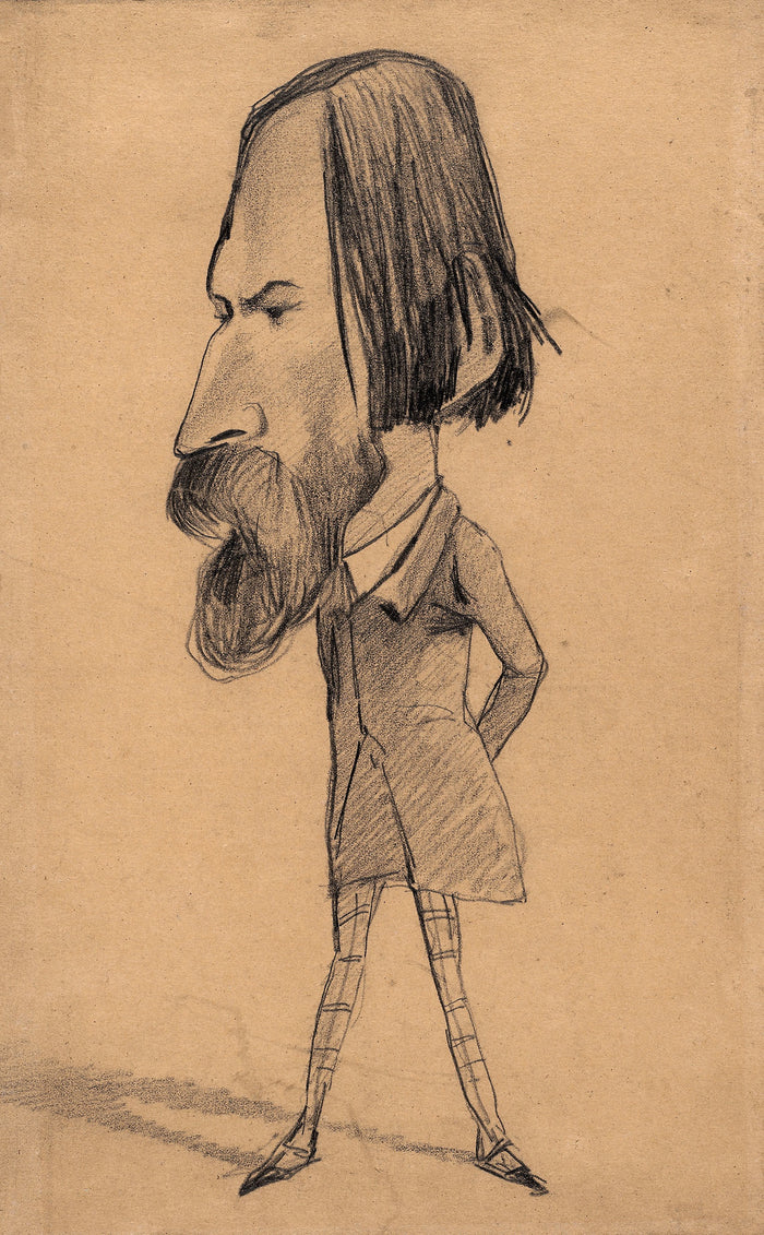 Caricature of Auguste Vacquerie: Claude Monet (French, 1840–1926),16x12