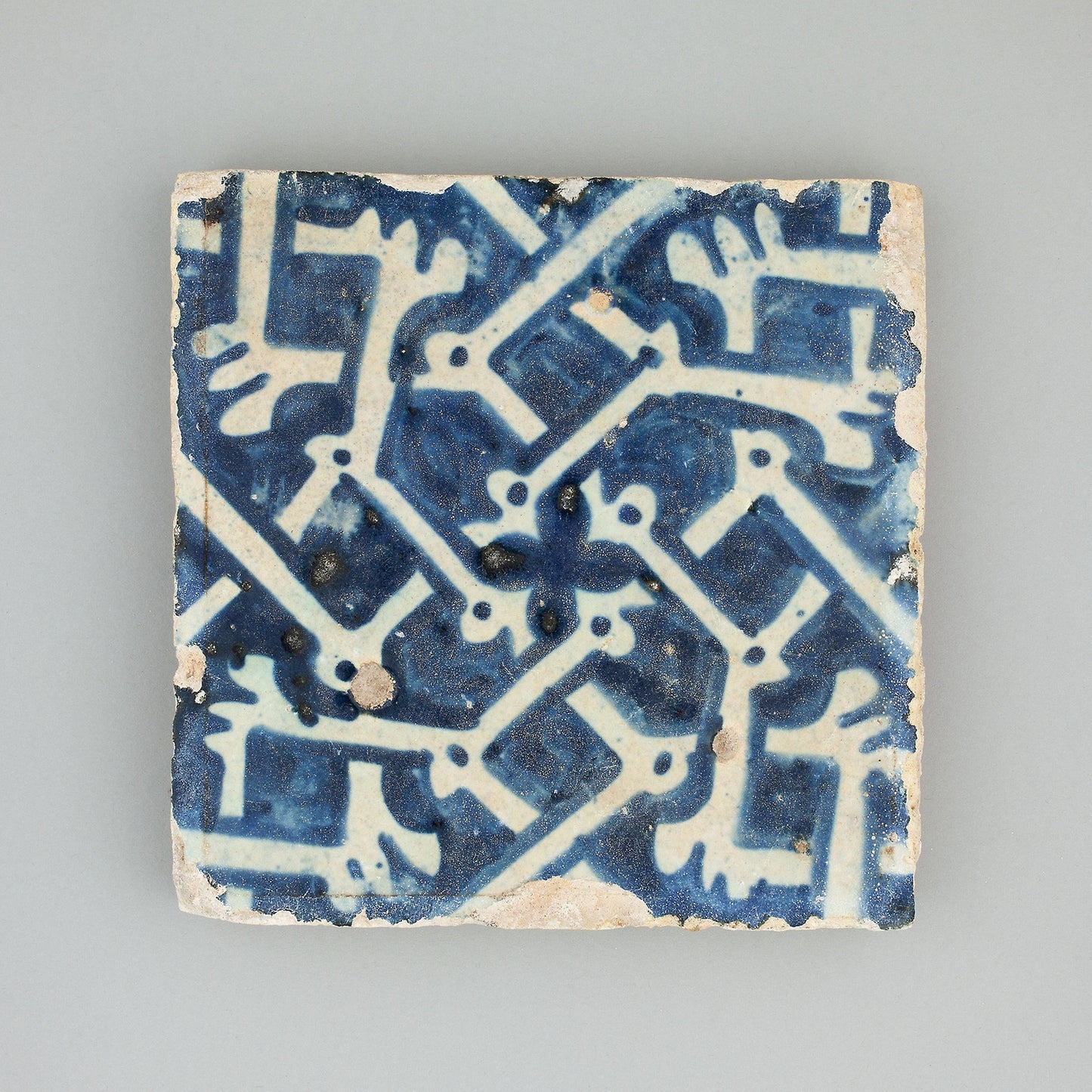 Floor Tile with Bone Pattern: Spanish; Valencia (probably Manises), Poster Print Wall Art