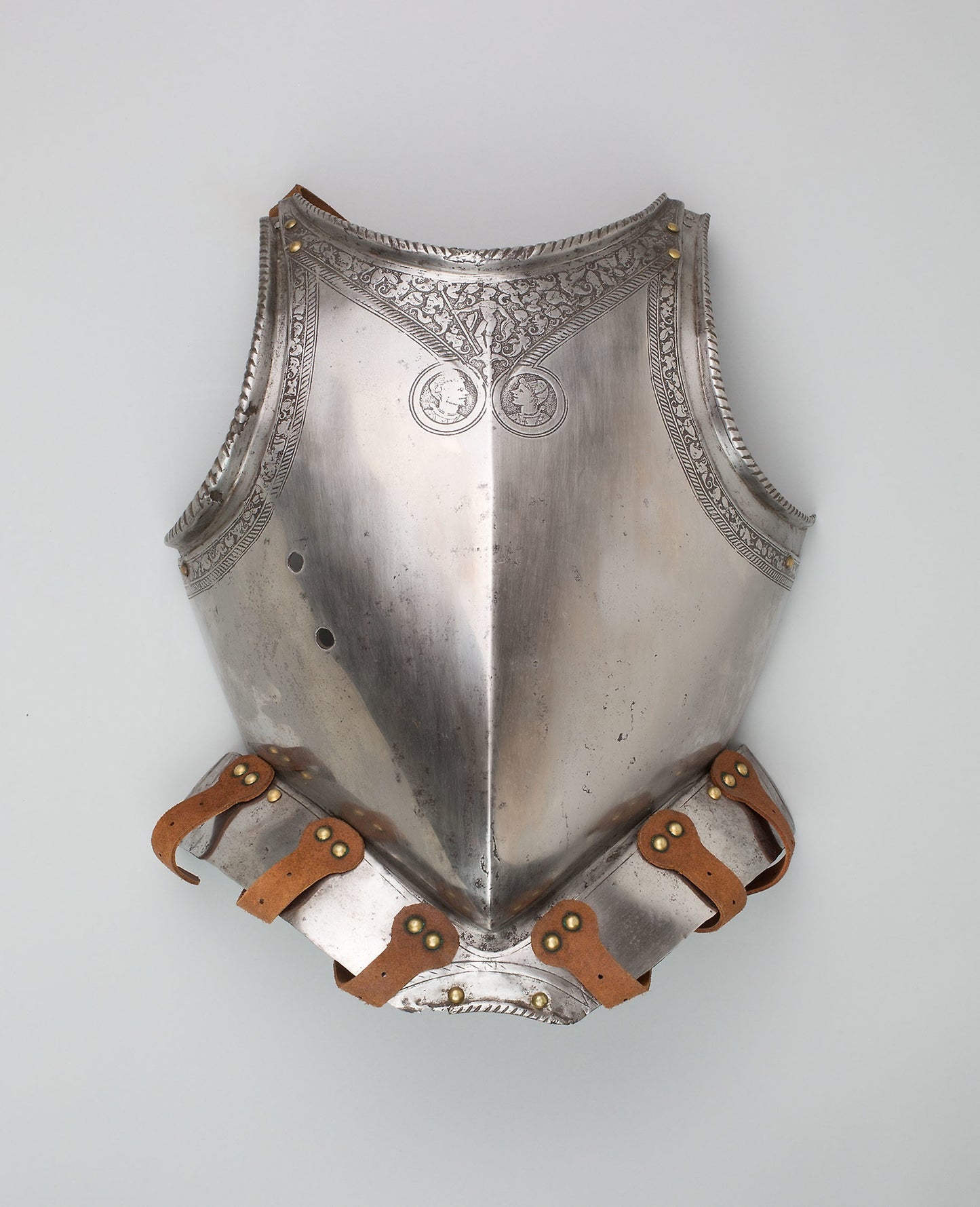 Breastplate with Associated Skirt for Half-Armor -  Northern Italian,  Poster Print Wall Art