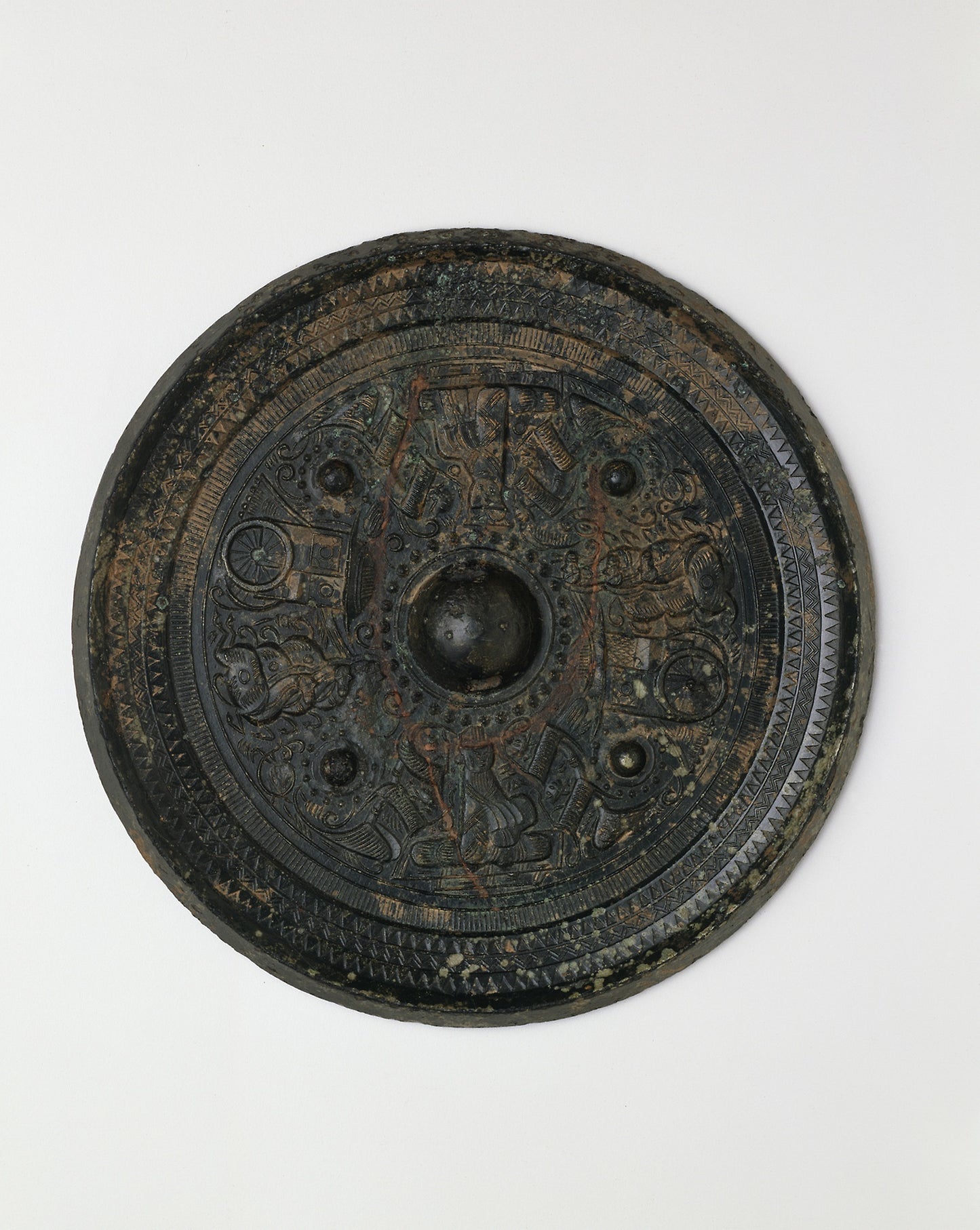 Mirror with Images of Daoist Deities -  China ,  Poster Print Wall Art