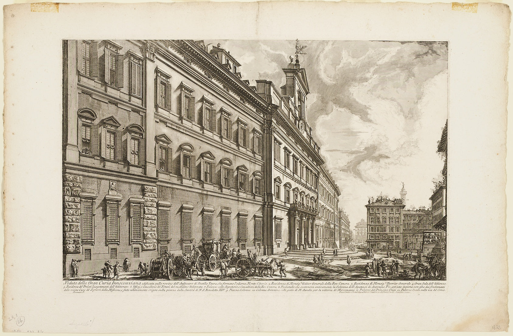 View of the Palazzo di Montecitorio, from Views of Rome: Giovanni Battista Piranesi,16x12"(A3) Poster