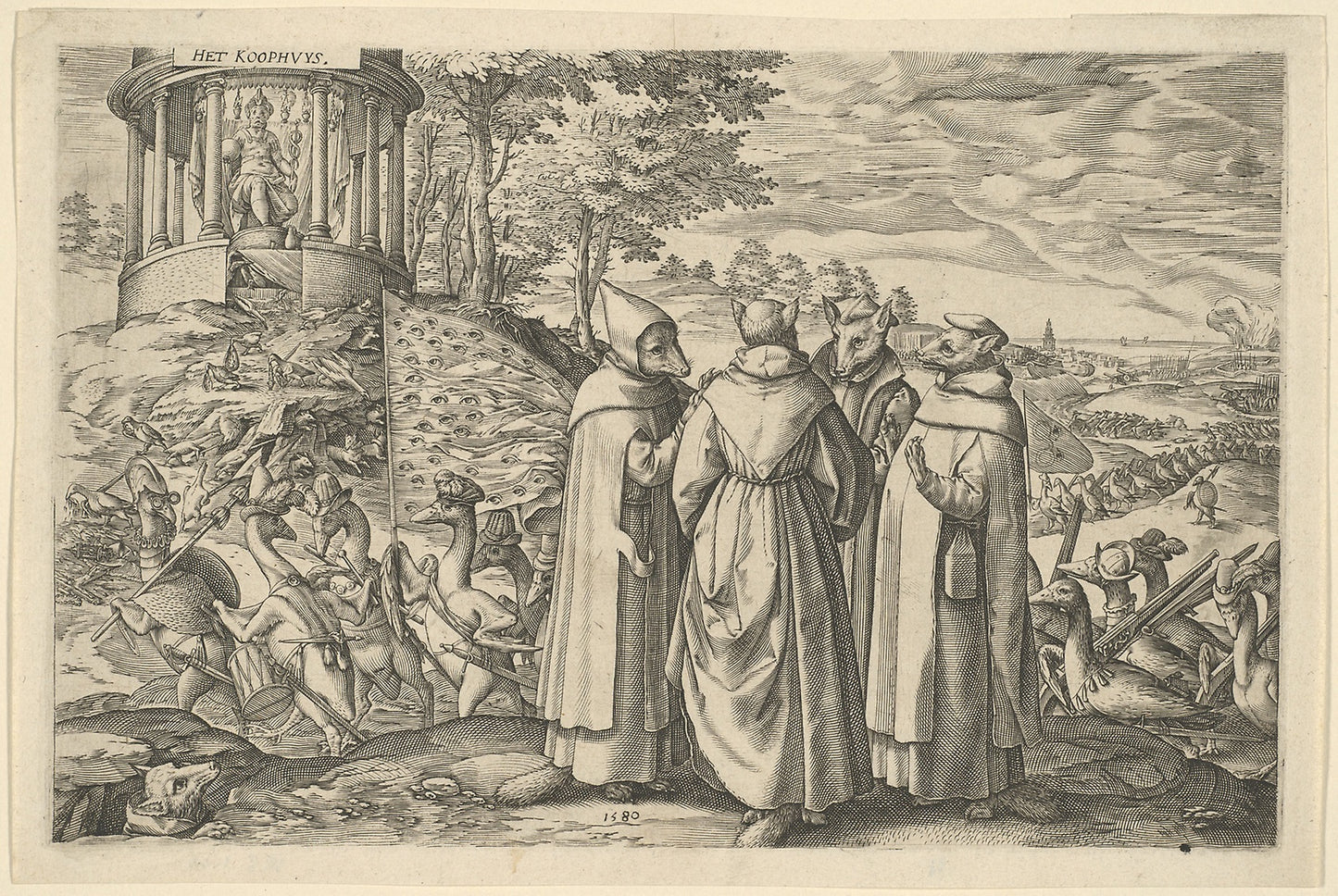 Allegory on the Defeat of the Duke of Alva at Brielle -  Artist unknown,  Poster Print Wall Art