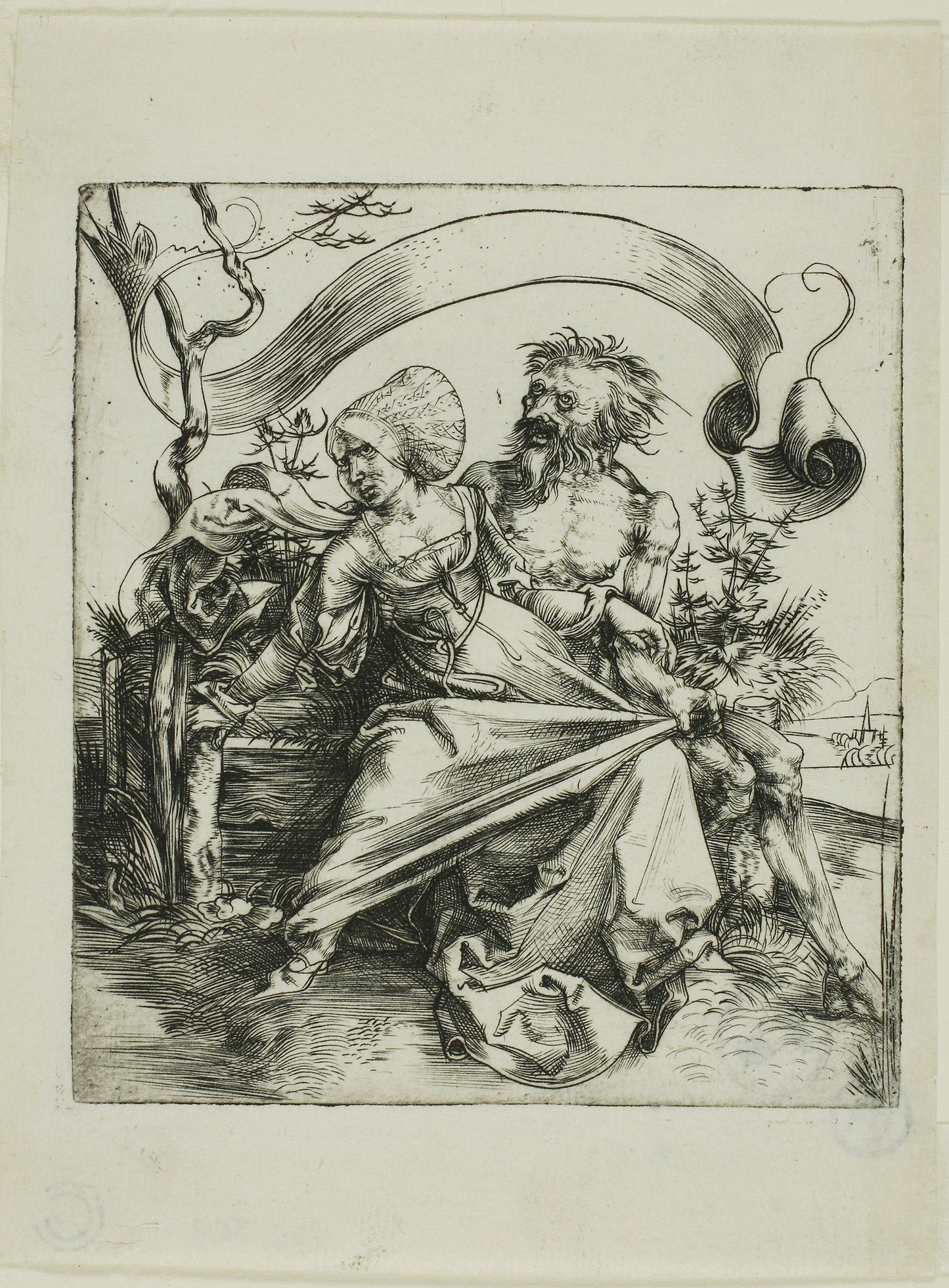 Young Woman Attacked -  Death (The Ravisher) -  Albrecht Dürer,  Poster Print Wall Art
