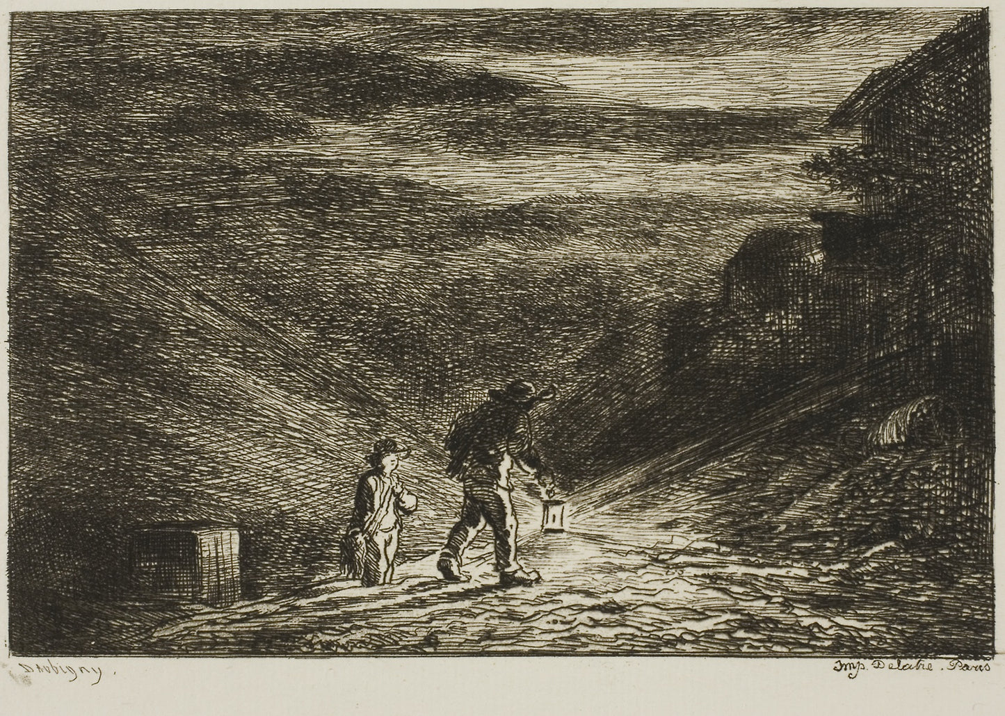 The Search for an Inn -  Charles François Daubigny,  Poster Print Wall Art