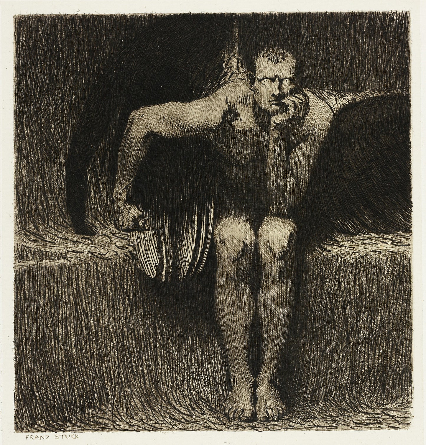 Lucifer -  Franz von Stuck,  Poster Print Wall Art